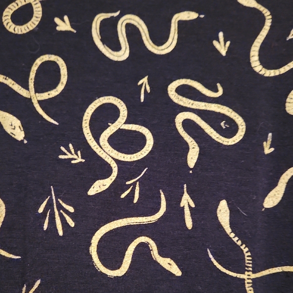 Black and Gold Snake Patterned Women's Top - Picture 3 of 3